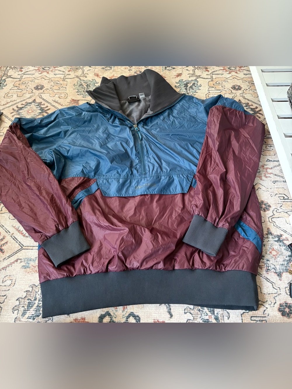 Marmot Vintage Inspired Colorblock Pullover Windbreaker Anorak Jacket XL